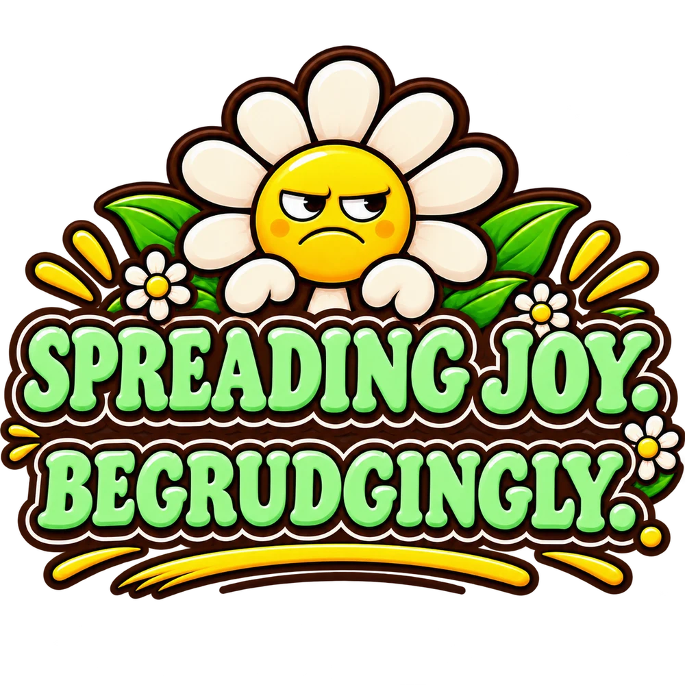 Spreading Joy. Begrudgingly. artwork